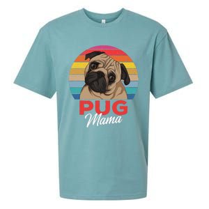 Pug Mama Cute Dog Mom Funny Gift Sueded Cloud Jersey T-Shirt