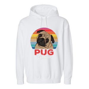 Pug Mama Cute Dog Mom Funny Gift Garment-Dyed Fleece Hoodie