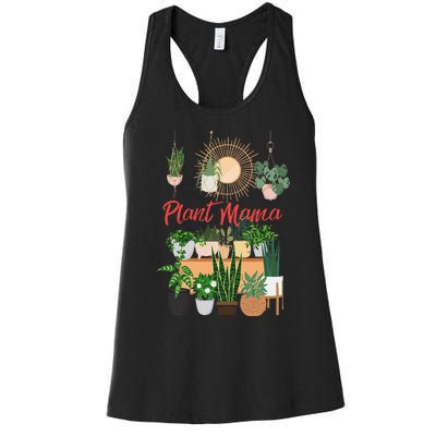 Plant Mama Crazy Plant Lady Mom Indoor Flower Floral Garden Women's Racerback Tank