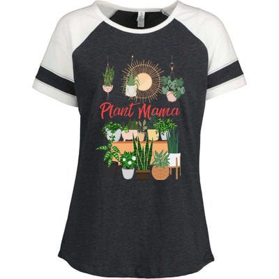 Plant Mama Crazy Plant Lady Mom Indoor Flower Floral Garden Enza Ladies Jersey Colorblock Tee