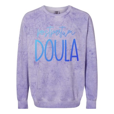 Postpartum Midwife Doula Delivery Labor Coach Cute Gift Colorblast Crewneck Sweatshirt