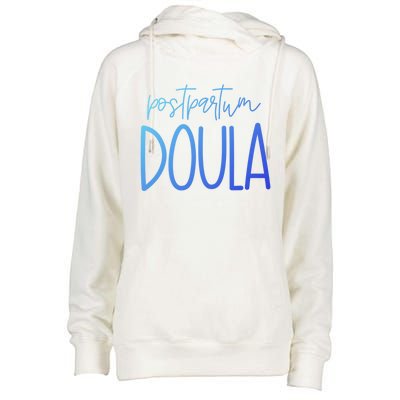 Postpartum Midwife Doula Delivery Labor Coach Cute Gift Womens Funnel Neck Pullover Hood