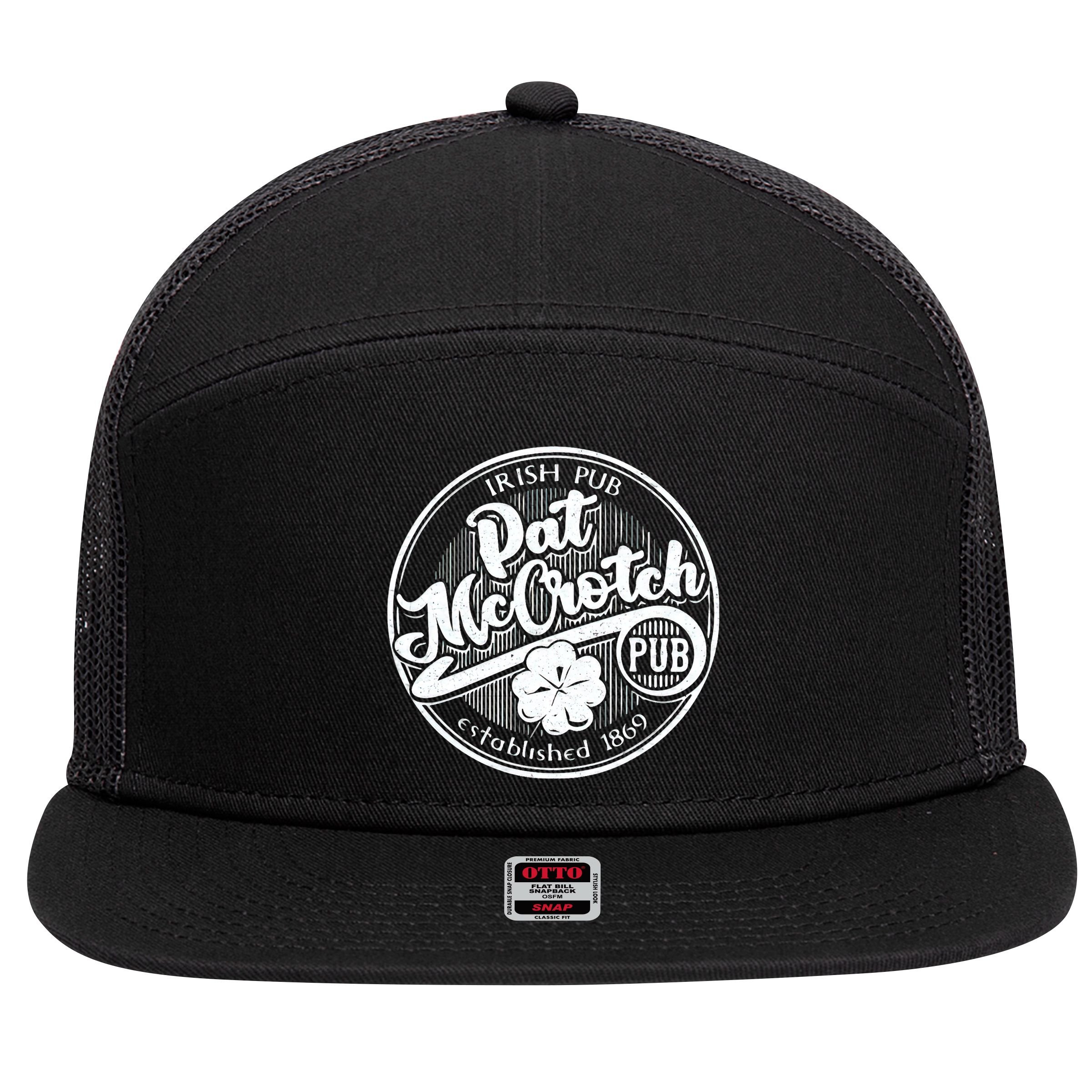 PAT McCROTCH Dirty Adult Irish ST PATRICKS DAY 7 Panel Mesh Trucker Snapback Hat