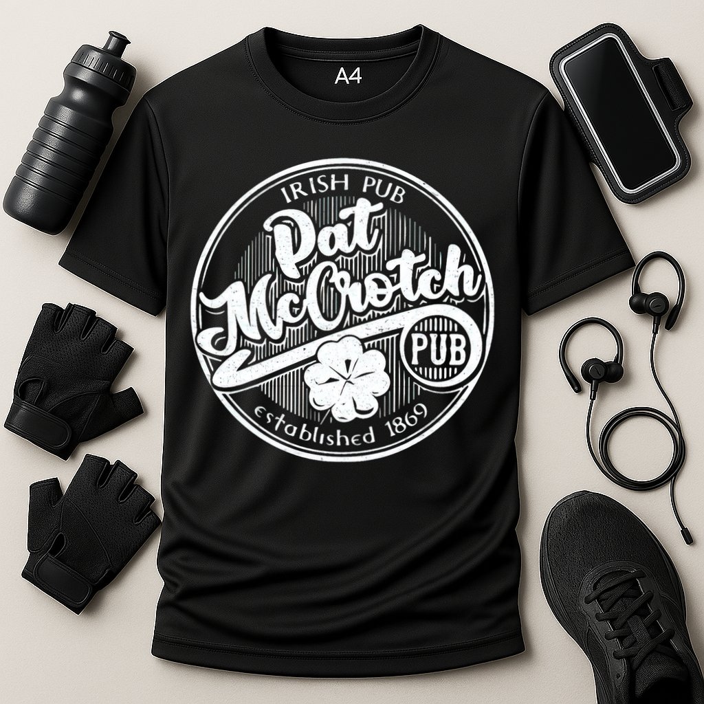 PAT McCROTCH Dirty Adult Irish ST PATRICKS DAY Cooling Performance Crew T-Shirt