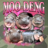 Pink Moo Deng Meme Hippo Funny Legacy Tie Dye Trucker Hat