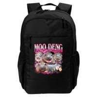 Pink Moo Deng Meme Hippo Funny Backpack