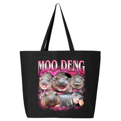 Pink Moo Deng Meme Hippo Funny 25L Jumbo Tote