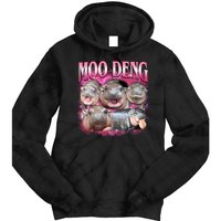 Pink Moo Deng Meme Hippo Funny Tie Dye Hoodie
