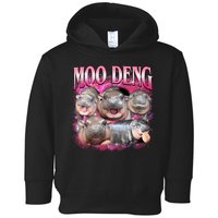 Pink Moo Deng Meme Hippo Funny Toddler Hoodie