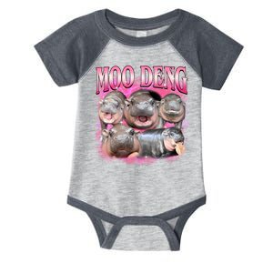 Pink Moo Deng Meme Hippo Funny Infant Baby Jersey Bodysuit