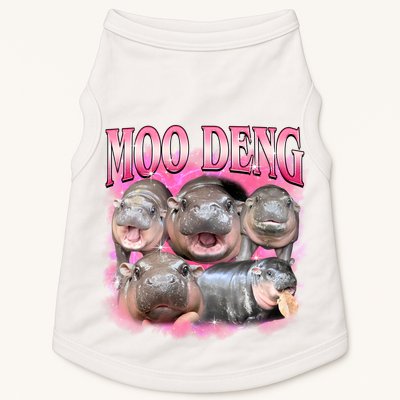 Pink Moo Deng Meme Hippo Funny Doggie Tank