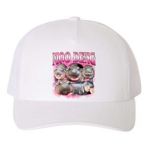 Pink Moo Deng Meme Hippo Funny Yupoong Adult 5-Panel Trucker Hat