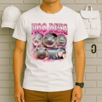 Pink Moo Deng Meme Hippo Funny T-Shirt