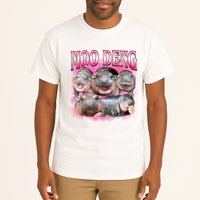 Pink Moo Deng Meme Hippo Funny Tall T-Shirt