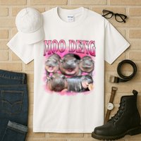 Pink Moo Deng Meme Hippo Funny Tall T-Shirt
