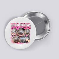 Pink Moo Deng Meme Hippo Funny Button