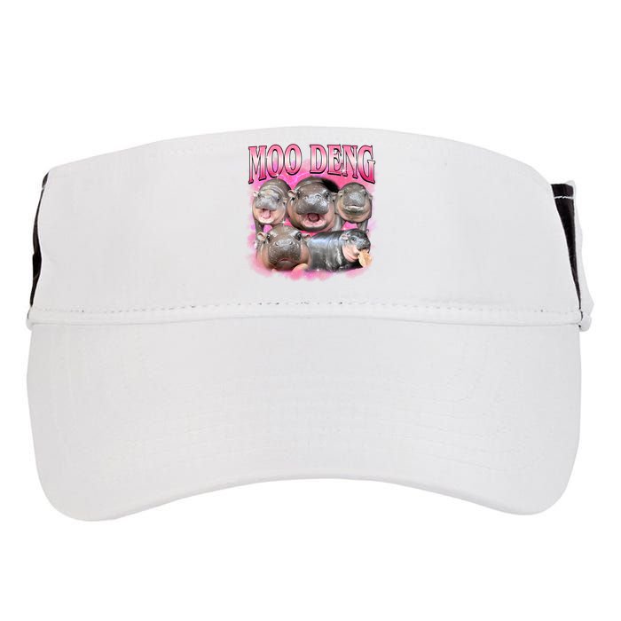 Pink Moo Deng Meme Hippo Funny Adult Drive Performance Visor