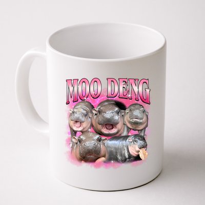 Pink Moo Deng Meme Hippo Funny Mug