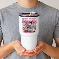 Pink Moo Deng Meme Hippo Funny Tumbler