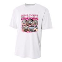 Pink Moo Deng Meme Hippo Funny Youth Performance Sprint T-Shirt