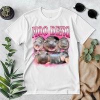 Pink Moo Deng Meme Hippo Funny Premium T-Shirt