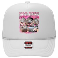Pink Moo Deng Meme Hippo Funny Trucker Hat