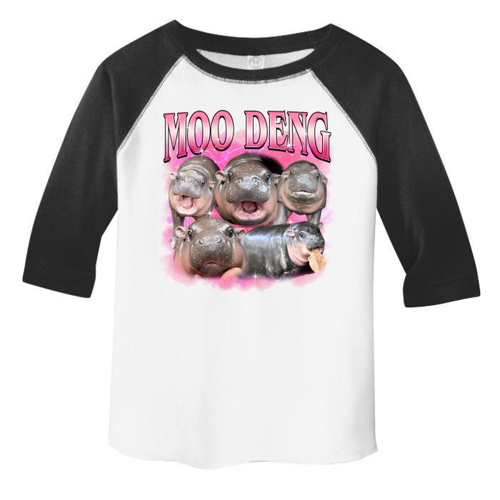 Pink Moo Deng Meme Hippo Funny Toddler Fine Jersey T-Shirt
