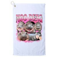 Pink Moo Deng Meme Hippo Funny Golf Towel