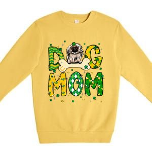 Pekingese Mom Dog Mom Shamrock St Patrick's Day Funny Gift Premium Crewneck Sweatshirt