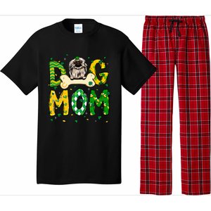 Pekingese Mom Dog Mom Shamrock St Patrick's Day Funny Gift Pajama Set