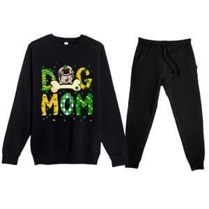 Pekingese Mom Dog Mom Shamrock St Patrick's Day Funny Gift Premium Crewneck Sweatsuit Set