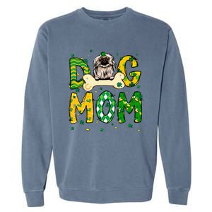 Pekingese Mom Dog Mom Shamrock St Patrick's Day Funny Gift Garment-Dyed Sweatshirt