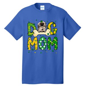 Pekingese Mom Dog Mom Shamrock St Patrick's Day Funny Gift Tall T-Shirt