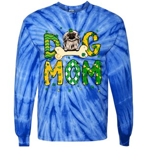 Pekingese Mom Dog Mom Shamrock St Patrick's Day Funny Gift Tie-Dye Long Sleeve Shirt