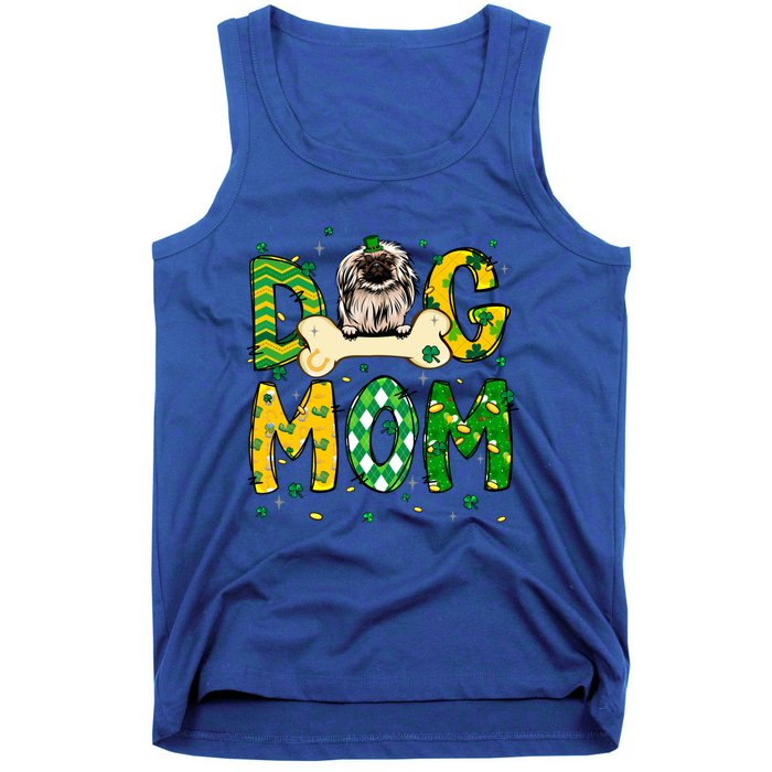 Pekingese Mom Dog Mom Shamrock St Patrick's Day Funny Gift Tank Top