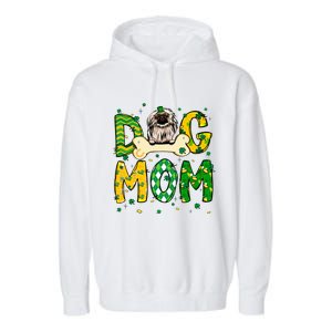 Pekingese Mom Dog Mom Shamrock St Patrick's Day Funny Gift Garment-Dyed Fleece Hoodie