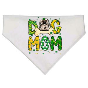 Pekingese Mom Dog Mom Shamrock St Patrick's Day Funny Gift USA-Made Doggie Bandana