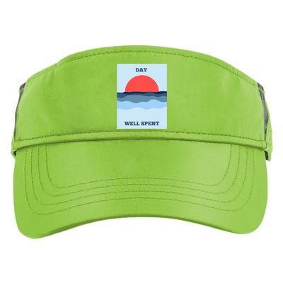 Positive Messaging Day Well Spent Surf And Street Wear Adult Drive Performance Visor