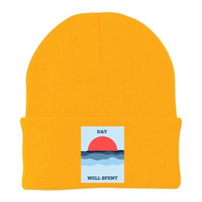 Positive Messaging Day Well Spent Surf And Street Wear Knit Cap Winter Beanie