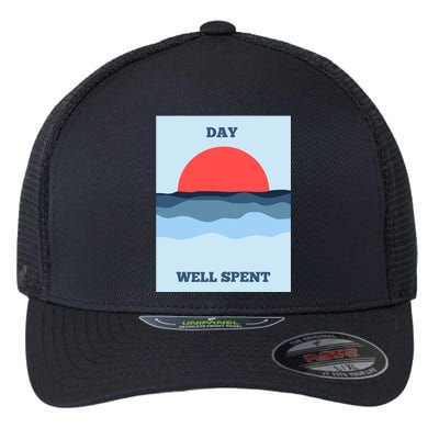 Positive Messaging Day Well Spent Surf And Street Wear Flexfit Unipanel Trucker Cap