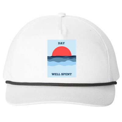 Positive Messaging Day Well Spent Surf And Street Wear Snapback Five-Panel Rope Hat