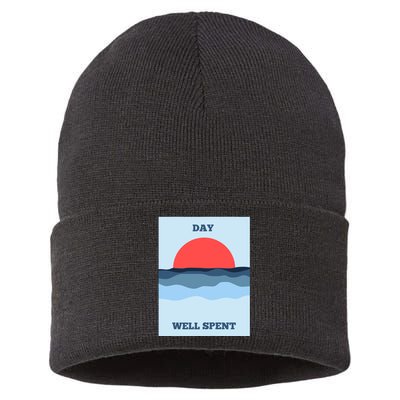 Positive Messaging Day Well Spent Surf And Street Wear Sustainable Knit Beanie