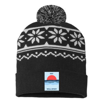 Positive Messaging Day Well Spent Surf And Street Wear USA-Made Snowflake Beanie