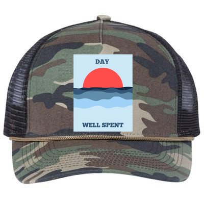 Positive Messaging Day Well Spent Surf And Street Wear Retro Rope Trucker Hat Cap