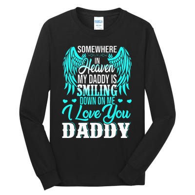 Proud My Daddy In Heaven Happy Father's Day Proud Of Daddy Tall Long Sleeve T-Shirt