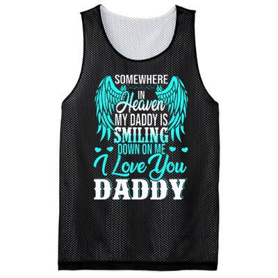 Proud My Daddy In Heaven Happy Father's Day Proud Of Daddy Mesh Reversible Basketball Jersey Tank