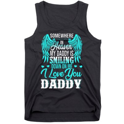 Proud My Daddy In Heaven Happy Father's Day Proud Of Daddy Tank Top