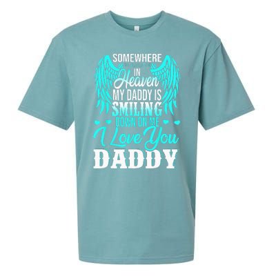 Proud My Daddy In Heaven Happy Father's Day Proud Of Daddy Sueded Cloud Jersey T-Shirt