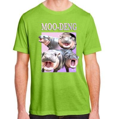 Purple Moo Deng Meme Hippo Funny Adult ChromaSoft Performance T-Shirt