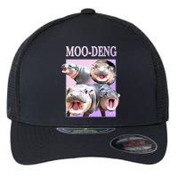 Purple Moo Deng Meme Hippo Funny Flexfit Unipanel Trucker Cap